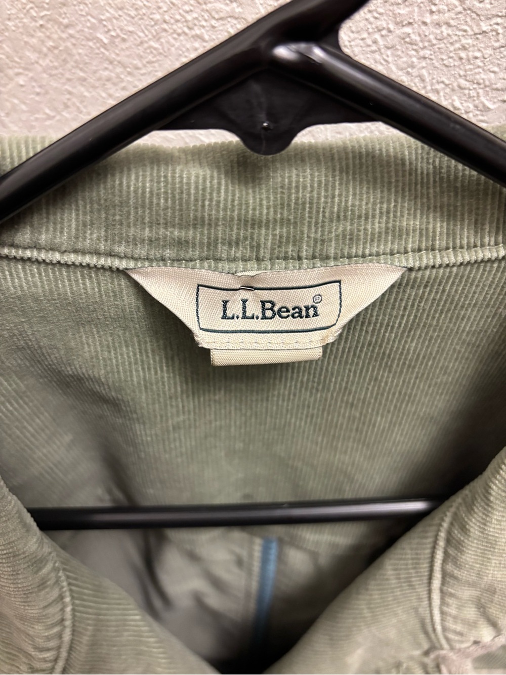 LL Bean Utility Jacket/Blazer Corduroy Size 2X Color Sage Green - Picture 7 of 9